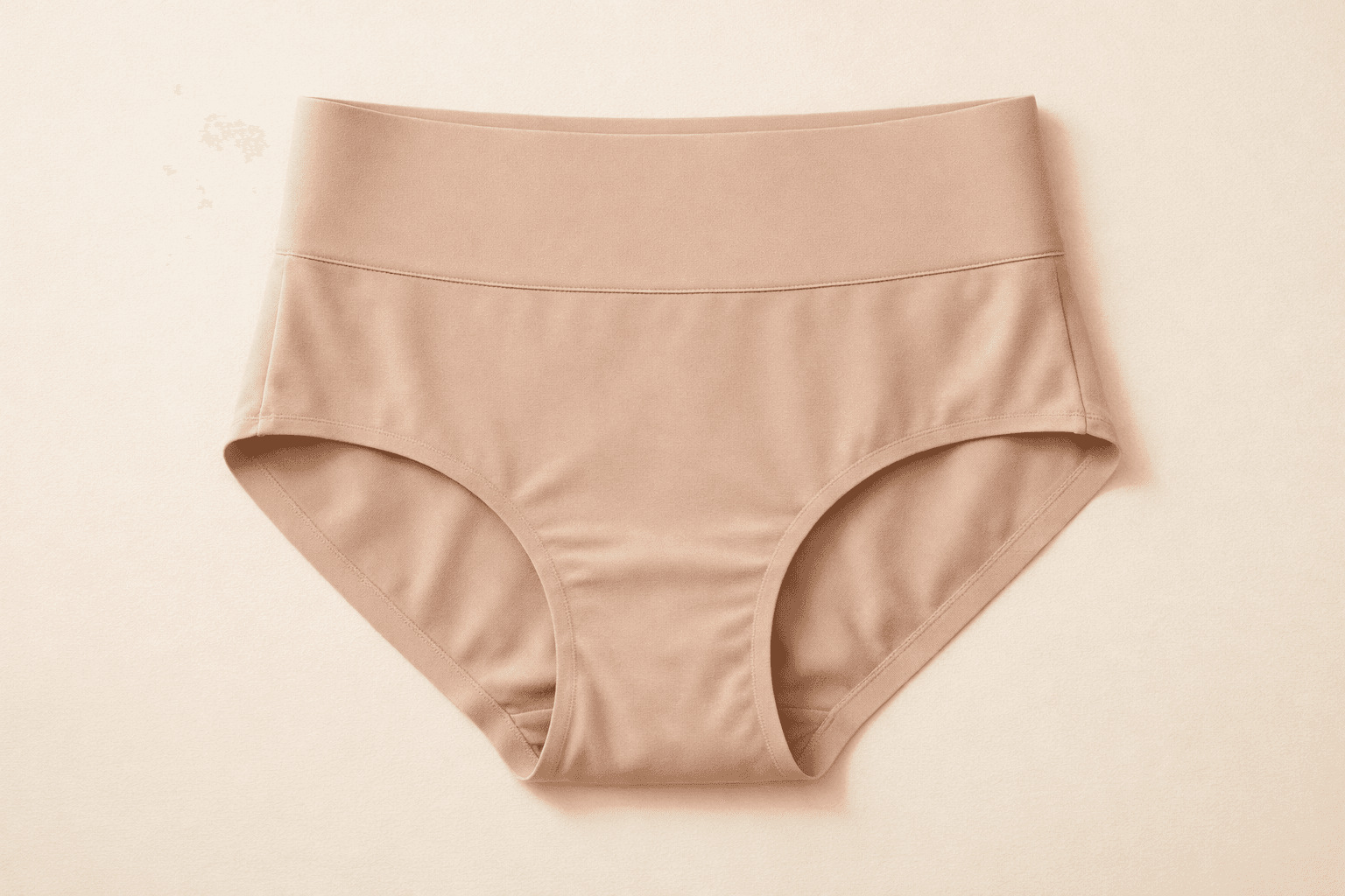 High-waisted underwear with secure wide waistband